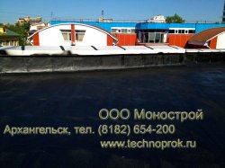 ООО Монострой выполнит ремонт плоской кровли в Архангельске жидкой резиной Технопрок